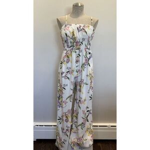 AFRM Floral Jumpsuit in White Size M